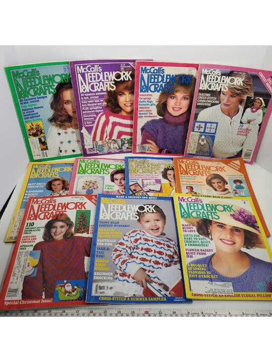 McCall's Other - McCalls Needlework Craft 12 Magazine Lot 1980s Crochet Knit Stitch 81 83 84 89
